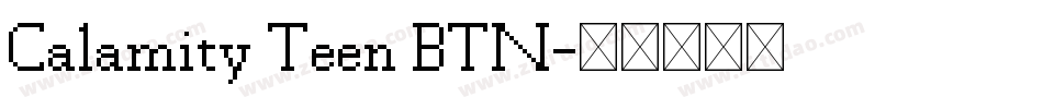 Calamity Teen BTN字体转换